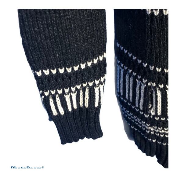 Roxy Dark Gray & White Open Knit Sweater Dress Scoop Neck XS - Picture 9 of 16